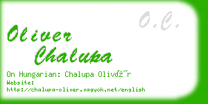 oliver chalupa business card